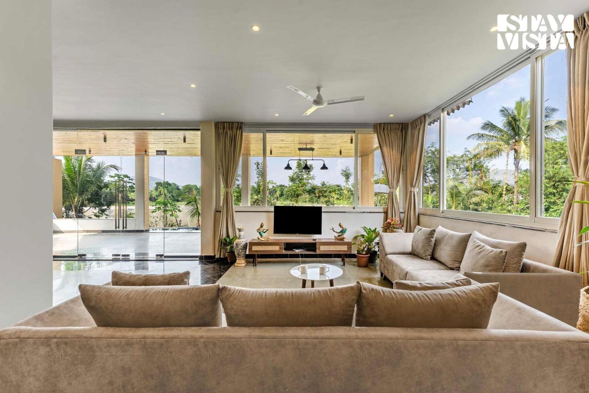 Stayvista At Countryside Meadows With Pool, Ac Pune Bagian luar foto